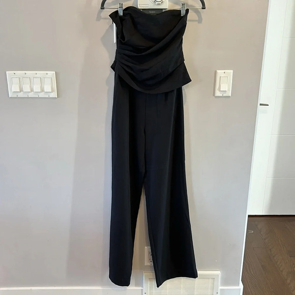Ronny Kobo Ambre Strapless Jumpsuit in Black - Picture 3 of 13